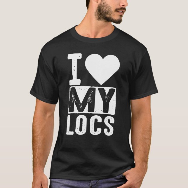 T-shirt Cool J'Aime Mes Locs Femmes Fille Peur Cheveux Nat (Devant)