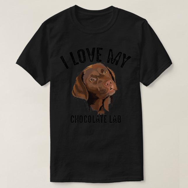 T-shirt Cool J'Aime Mon Laboratoire De Chocolat Funny Brow (Design devant)