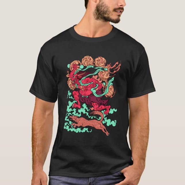 T-shirt Cool Japonais Oni Ogre Demon Kuniyoshi Monster Uki (Devant)
