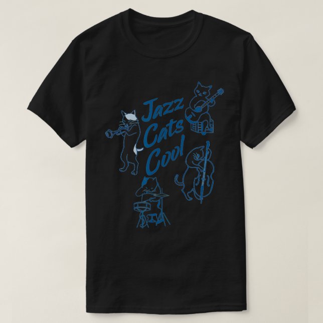 T-shirt Cool Jazz Cats croit que je peux voler  (Design devant)