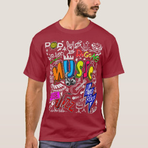 T-shirt Cool Jazz Disco Chanson Musique Reggae Rockn Roll