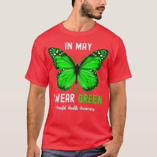 T-shirt Cool Je Porte Le Vert Pour La Sensibilisation À La