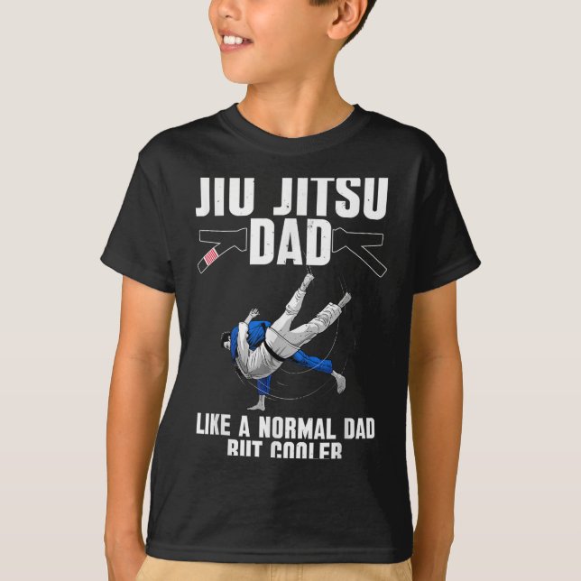 T-shirt Cool Jiu Jitsu Art Pour Papa Père Père Bjj Brésili (Devant)