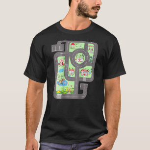 T-shirt Cool Jouer Course Mat Voiture Piste Sur Papa Avec 