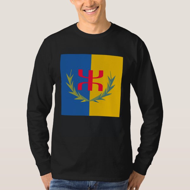 T-shirt Cool Kabyle Amazigh Berber Algeria Kabylie Flag (Devant)