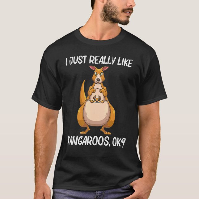 T-shirt Cool Kangaroo Pour Hommes Femmes Kangaroo Mar (Devant)