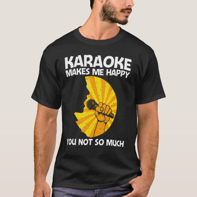 T-shirt Cool Karaoke For Men Women Singer Karaoke Machine  (Devant)