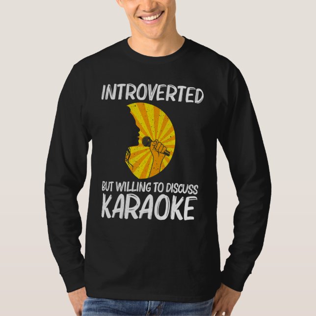 T-shirt Cool Karaoke For Men Women Singer Microphone Karao (Devant)