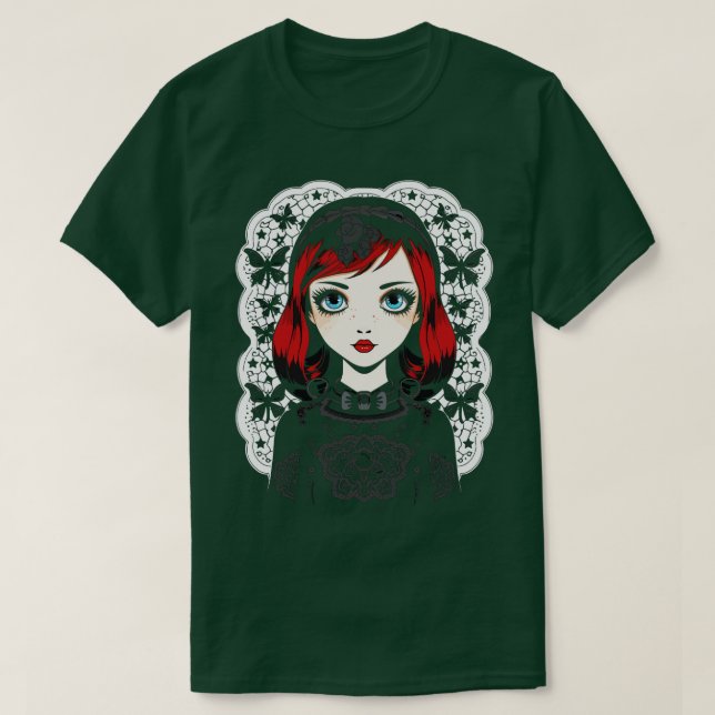 T-shirt Cool Kawaii Goth Girl (Design devant)