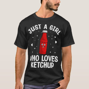 T-shirt Cool Ketchup Art Pour Femmes Filles Enfant Ketchup
