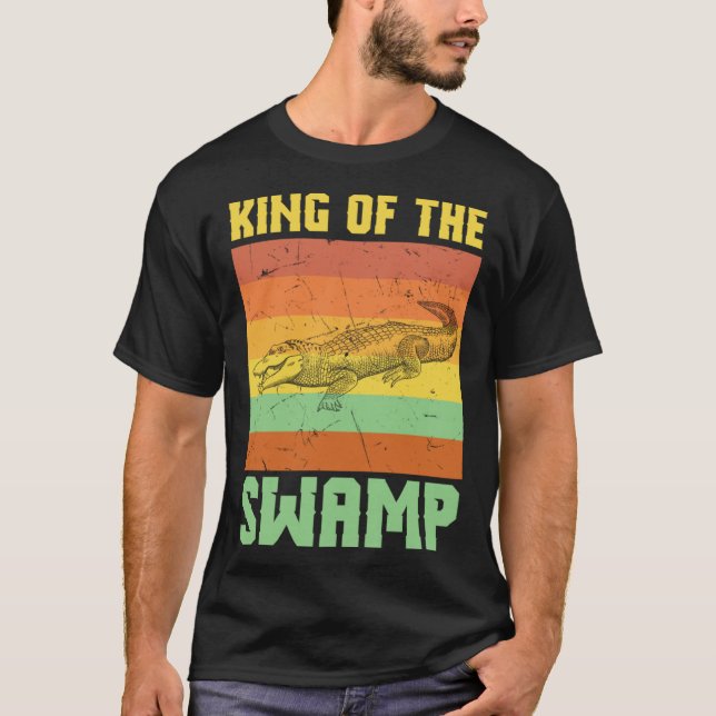 T-shirt Cool King Of The Swamps Crocodile Swamp (Devant)