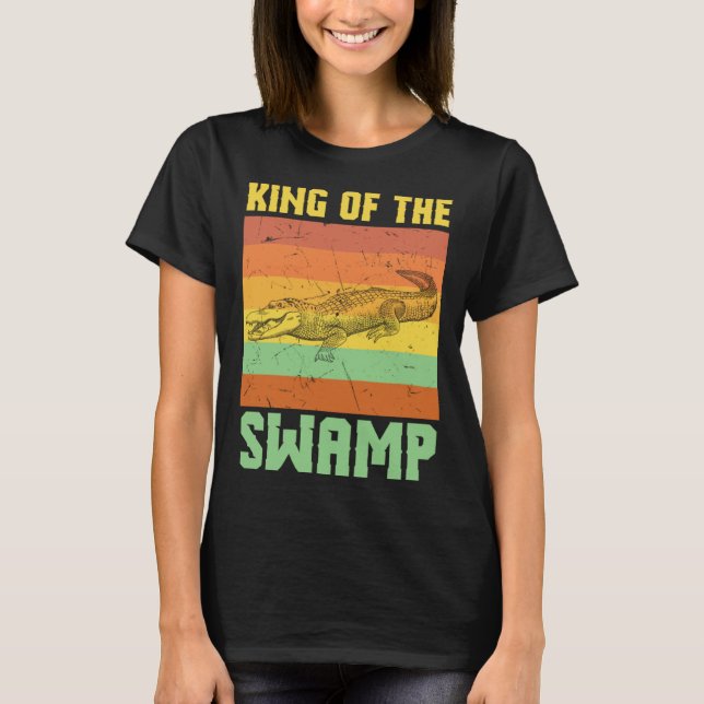 T-shirt Cool King Of The Swamps Crocodile Swamp (Devant)