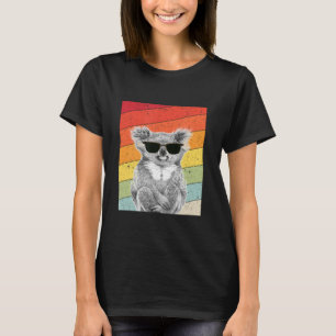 T-shirt Cool Koala Retro Lunettes de soleil pour les amate