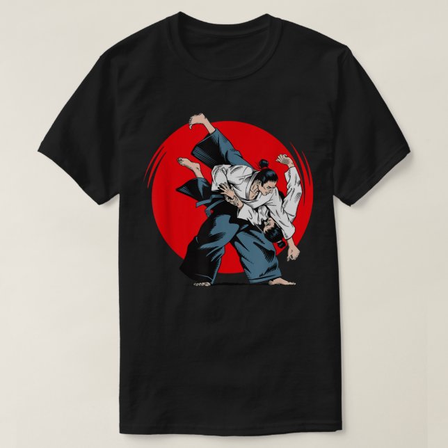 T-shirt Cool Kung Fu Man Combattre les arts martiaux Wushu (Design devant)