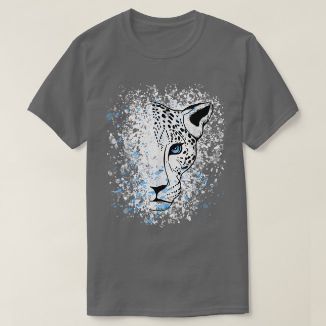 T-shirt Cool léopard des neiges (Design devant)