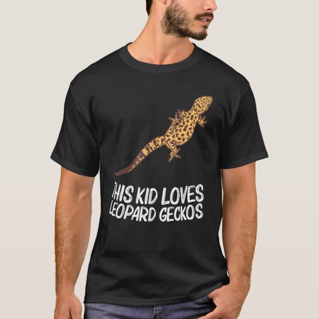 T-shirt Cool Leopard Gecko Pour Enfants Garçons Minuscule  (Devant)