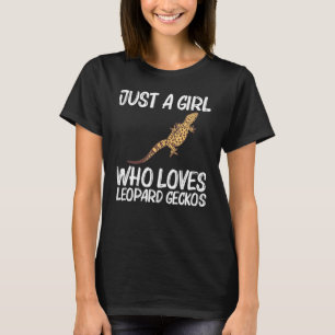 T-shirt Cool Leopard Gecko Pour Les Filles Mince Dinosaur
