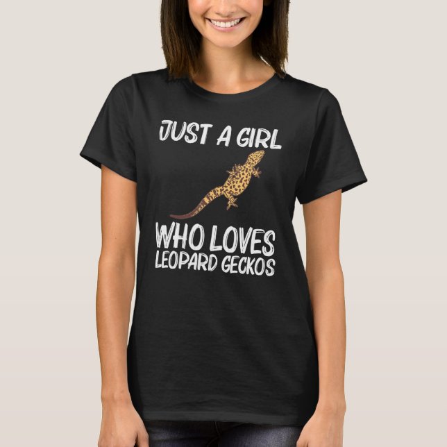 T-shirt Cool Leopard Gecko Pour Les Filles Mince Dinosaur  (Devant)