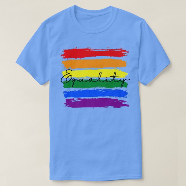 T-shirt Cool Lgbt Rainbow Pride Drapeau Design Égalité Dro (Design devant)