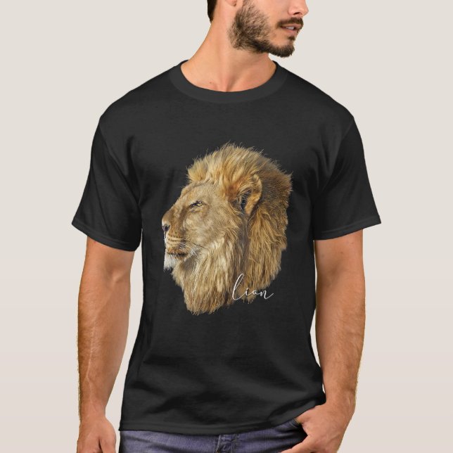 T-shirt Cool Lion Art Felidae Wildcat Animal Nouveauté (Devant)