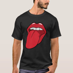 T-shirt Cool Lips Bite Kiss Me Red Lips Fête des mères