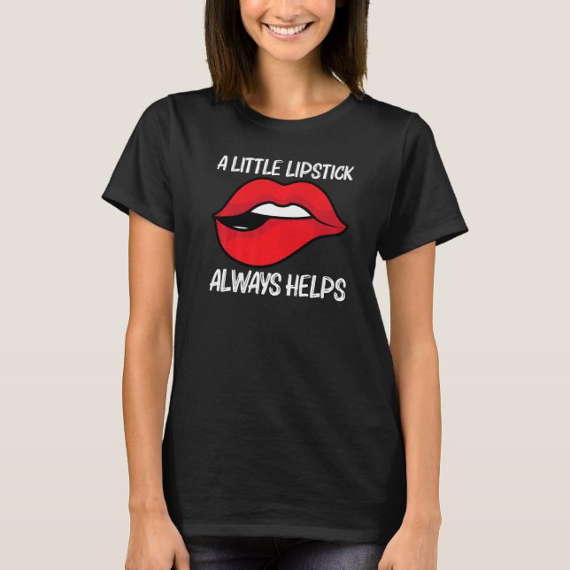 T-shirt Cool Lipstick For Men Women Cosmetic Makeup (Devant)