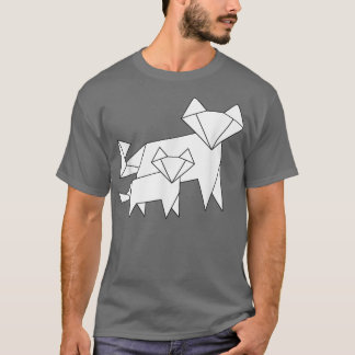 T-shirt Cool Looking Mother Baby Fo Cute Origami White Foe