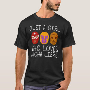 T-shirt Cool Lucha Libre Pour Filles Enfants Luchador Mexi