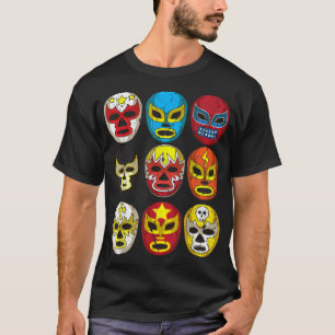 T-shirt Cool Lucha Libre Wrestlers Masques