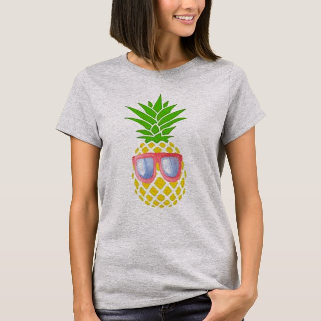T-shirt Cool Lunettes de plage Ananas Express Femmes Drôle (Devant)