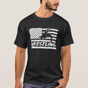 T-shirt Cool Lutte États-Unis Pour Hommes Entraîneur De Lu