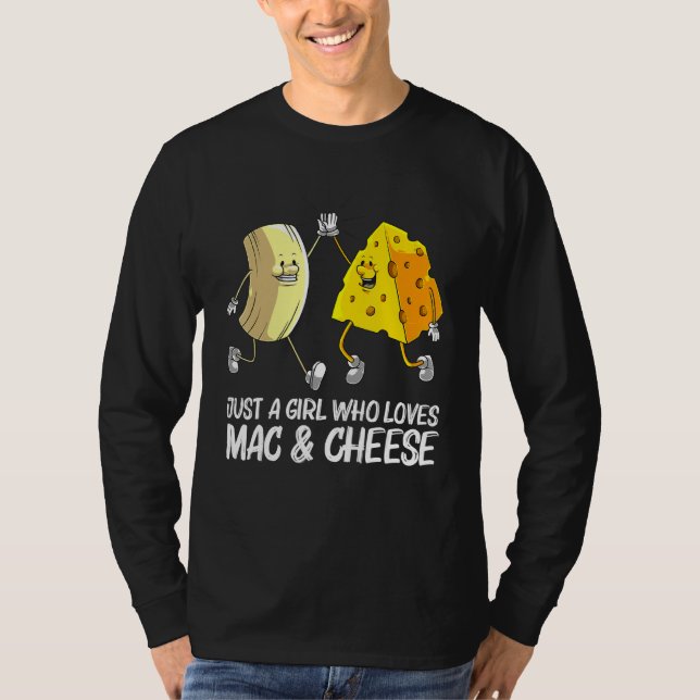 T-shirt Cool Mac & Fromage Pour Filles Enfants Cuits Chees (Devant)