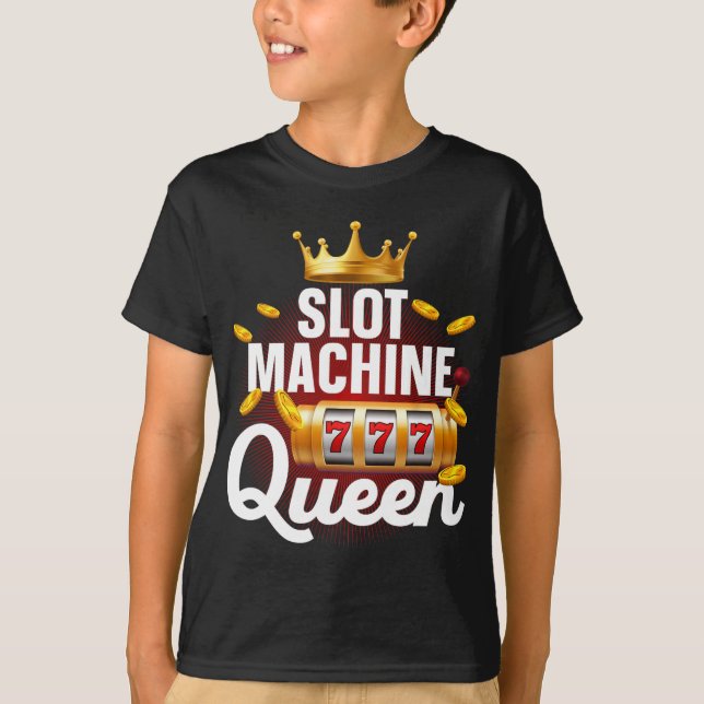 T-shirt Cool Machine à sous Queen Art Pour Femmes Girls Ca (Devant)