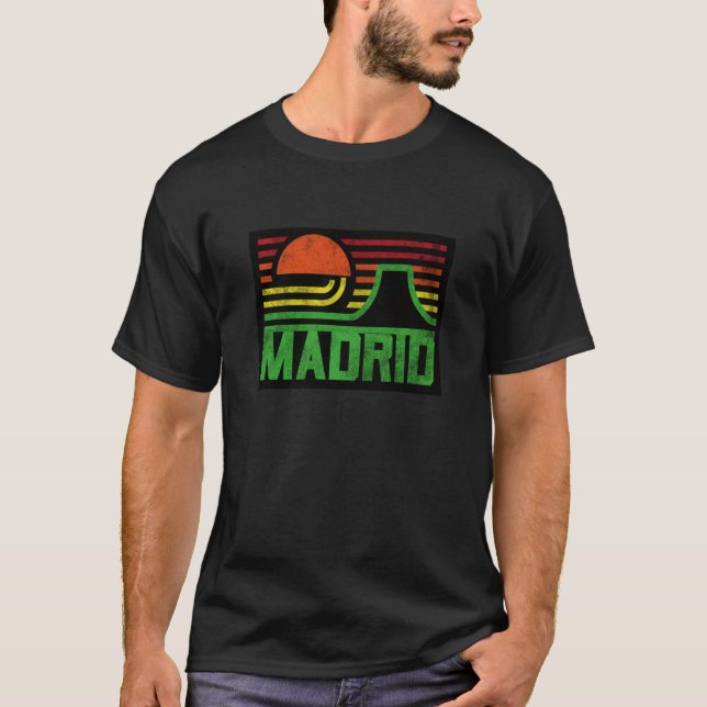 T-shirt Cool Madrid Spain Espana Abstract Square Graphic (Devant)