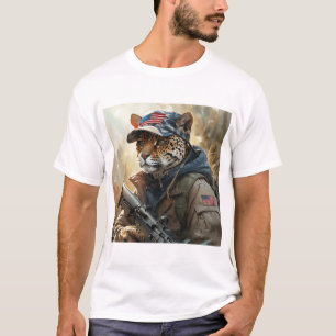 T-shirt Cool MAGA Big Chat avec pistolet et Camouflage JAG
