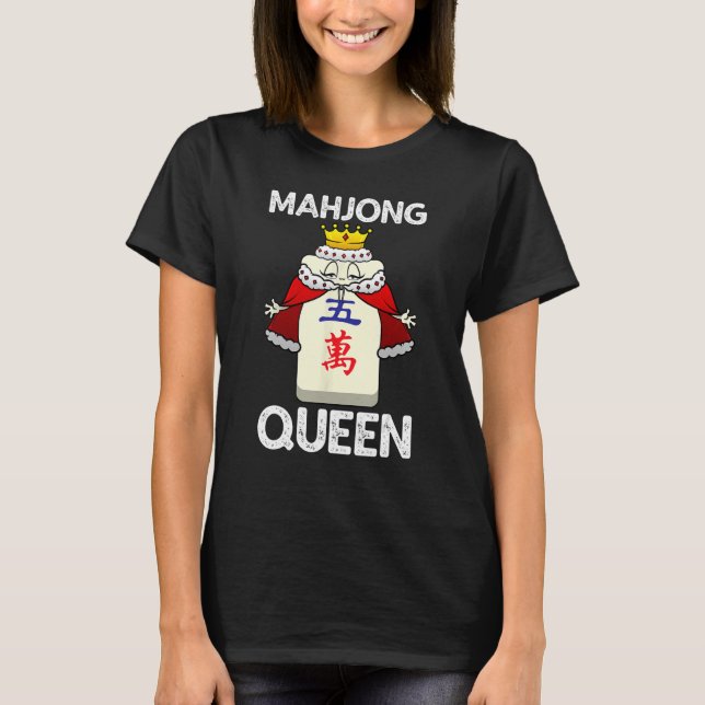 T-shirt Cool Mahjong Pour Femmes Filles Chinoises Mah Jong (Devant)