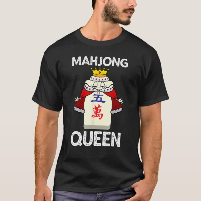 T-shirt Cool Mahjong Pour Femmes Filles Chinoises Mah Jong (Devant)