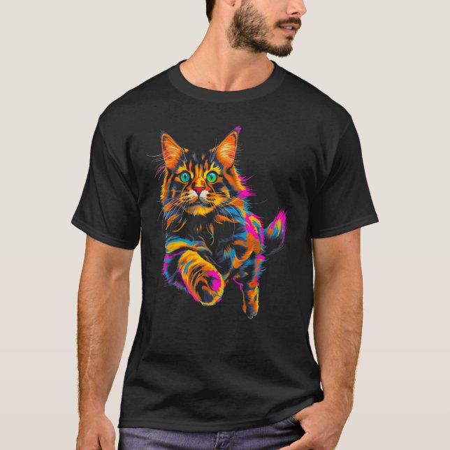 T-shirt Cool Maine Coon Cat (Devant)