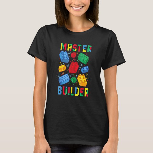 T-shirt Cool Maître Bâtiment Blocs Hommes Femmes (Devant)