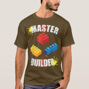 T-shirt Cool Maître Constructeur Funny Bâtiments Blocs Hom