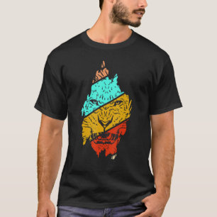 T-shirt Cool Majestic Tête de Lion Colorée Faune_3