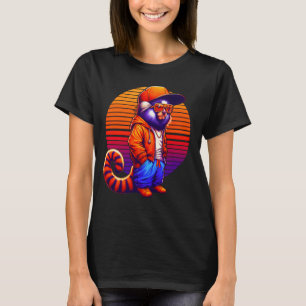 T-shirt Cool Marmoset Moderne Style Urbain Sunset Art Rétr