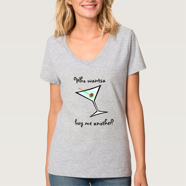 T-shirt Cool Martini et Pimento Olive Bachelorette Funny (Devant)