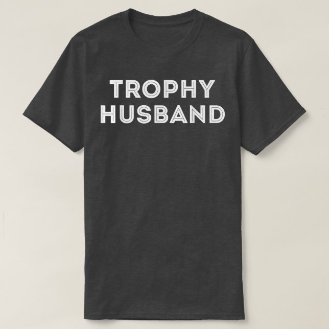 T-shirt Cool masculin Trophée mari hubby Lune de miel du c (Design devant)