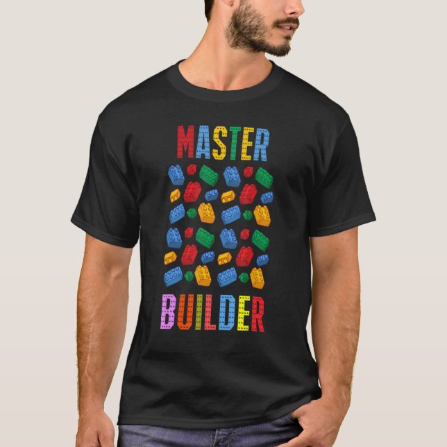 T-shirt Cool Master Builder Blocs de construction Master B (Devant)