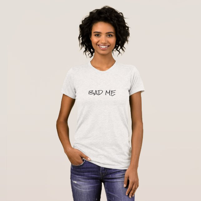 T-shirt Cool Mauvais moi Simple Noir Imprimer Texte Person (Devant entier)
