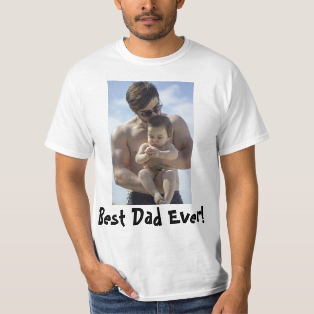 T-shirt Cool Meilleur papa Jamais Photo Hommes (Devant)