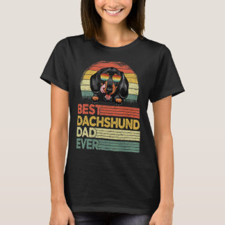 T-shirt Cool Mens Best Dachshund Papa Jamais Fête des père