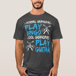 T-shirt Cool Mens grand-père Jouer Guitare Fête des pères 