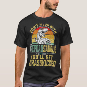 T-shirt Cool Mens Stepdadsaurus Dinosaur Rex Vintage Faune